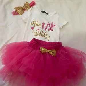 Half Birthday Baby Girl Outfit
